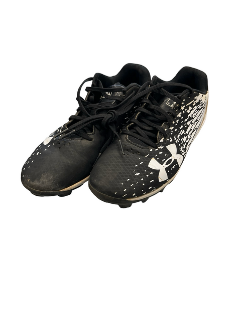 Vist Large View of Product Image Which is Used Under Armour CLEATS BB/SB Cleats Black Junior 04.5