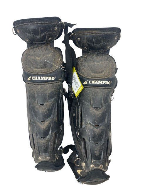 Vist Large View of Product Image Which is Used Champro S Catchers Leg Guards Black Junior