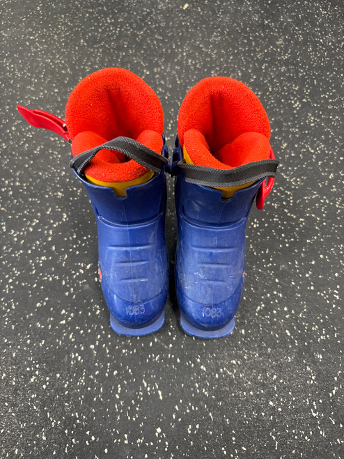 Vist Large View of Product Image Which is Used Salomon T1 Boys DH Ski Boot Navy Blue 190 MP - Y12