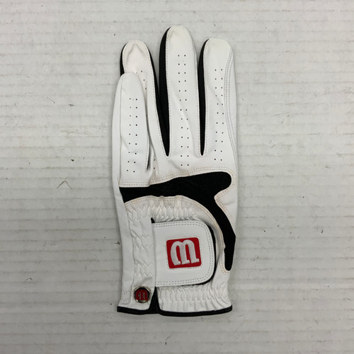 Vist Large View of Product Image Which is Used Wilson Mens Golf Glove White LG