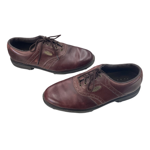 Vist Large View of Product Image Which is Used Foot Joy Mens Golf Shoes Maroon Senior 10