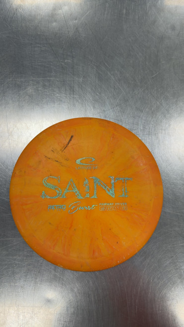 Vist Large View of Product Image Which is Used Latitude 64 RETRO BURST SAINT Disc Golf Driver Orange