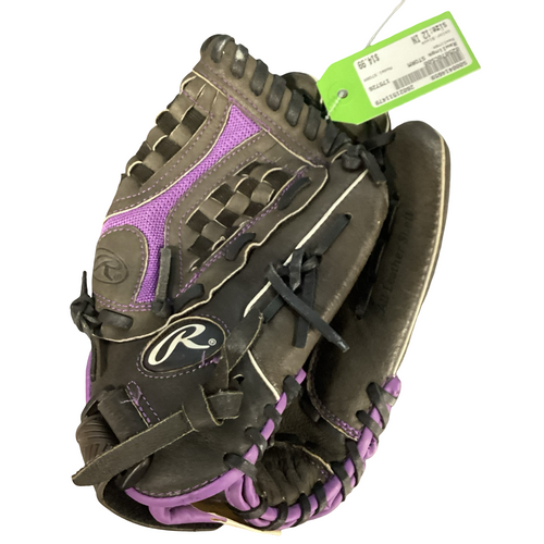 Vist Large View of Product Image Which is Used Rawlings STORM BB/SB Glove RH Throw Black 12"