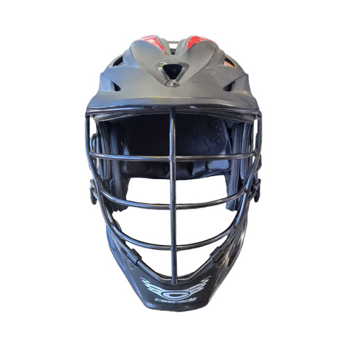 Vist Large View of Product Image Which is Used Cascade R LAX HELMET Lacrosse Helmet Black One Size