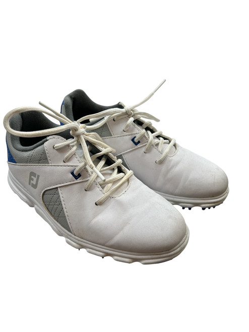 Vist Large View of Product Image Which is Used Foot Joy Jr Golf Shoes White Junior 01