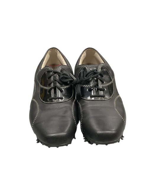 Vist Large View of Product Image Which is Used Foot Joy Mens Golf Shoes Black Senior 7.5