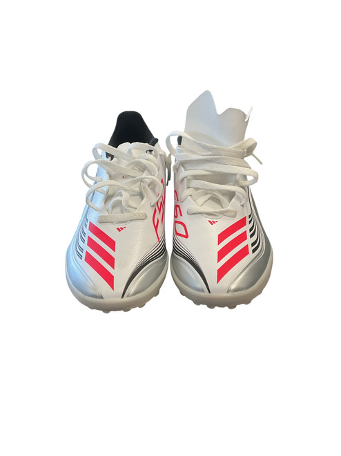 Vist Large View of Product Image Which is Used Adidas MESSI F50 Soccer Indoor Shoes White Junior 05.5