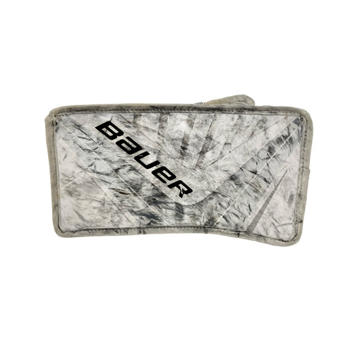 Vist Large View of Product Image Which is Used Bauer VAPOR X700 Regular Goalie Blocker Junior White