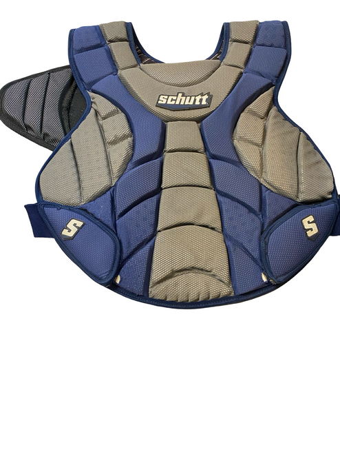 Vist Large View of Product Image Which is Used Schutt CHEST PROTECTOR Catchers Chest Protector Navy Blue Intermed