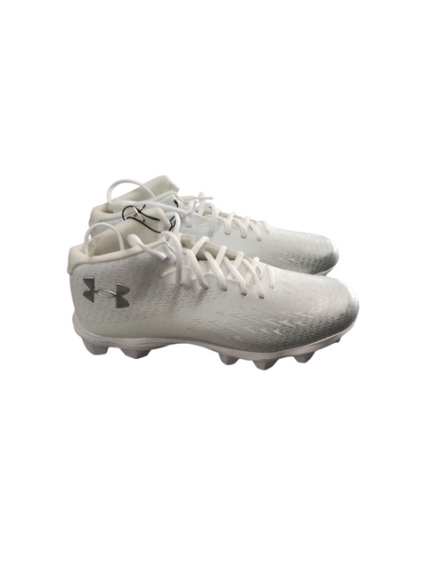Vist Large View of Product Image Which is NEW Under Armour SPOTLIGHT FRANCHISE 4.0 RM FOOTBALL Adult FB Cleats White Senior 9