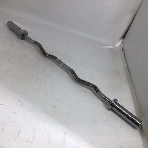 Vist Large View of Product Image Which is Used 48IN OLYMPIC CURL BAR NO CLAMPS Exercise Olympic Curl Bar 48"