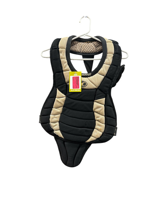 Vist Large View of Product Image Which is Used Champro Catchers Chest Protector Black And White Junior