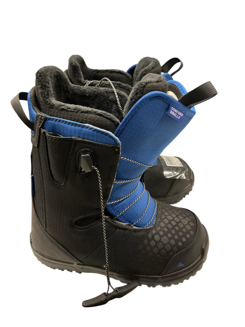 Vist Large View of Product Image Which is Used Burton CONCORD SMALLS SZ 5 Boys Snowboard Boots Black And Royal Blue Junior 05