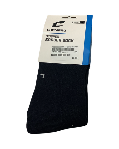 Vist Large View of Product Image Which is New SOCCER SOCK BLK LRG
