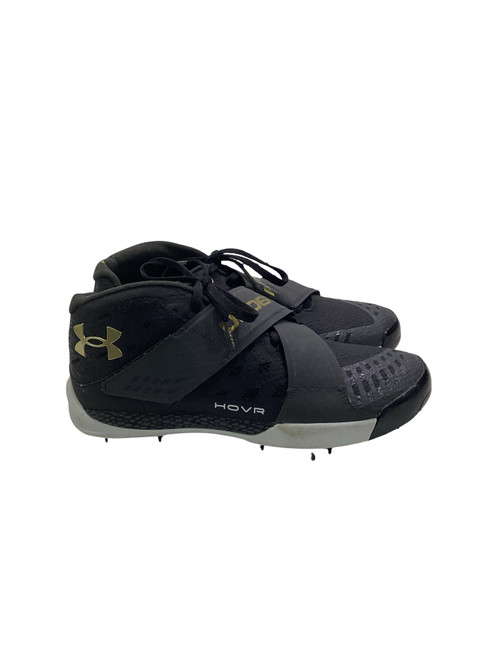 Vist Large View of Product Image Which is Used Under Armour HOVR SILENCER T AND F BB/SB Cleats Black Senior 7