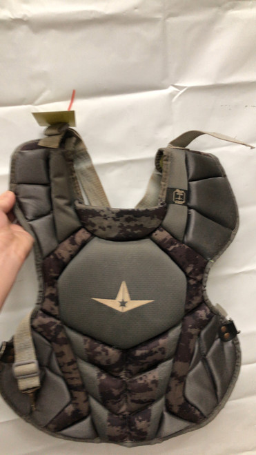 Vist Large View of Product Image Which is Used All-Star CHEST PROTECTOR Catchers Chest Protector Grey Adult