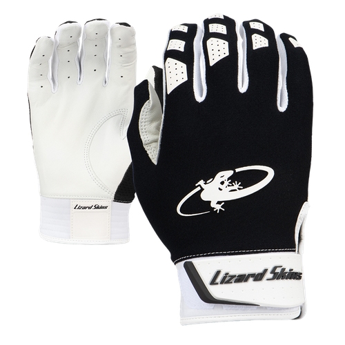 Vist Large View of Product Image Which is New Lizard Skins Komodo V2 Batting Gloves Jet Black- Youth LG