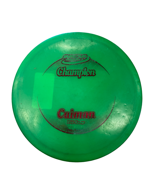 Vist Large View of Product Image Which is Used Innova CHAMPION CAIMAN Disc Golf Mid Range Green