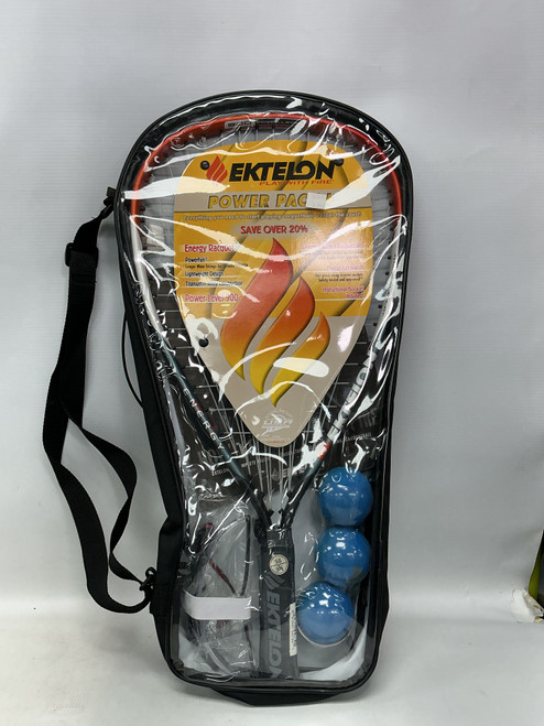 Vist Large View of Product Image Which is Used Ektelon POWER PACK+ Adult Racquetball Racquet Grey 3 3/8"