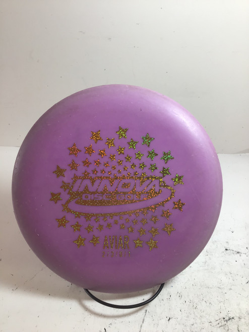Vist Large View of Product Image Which is Used Innova DX AVIAR Disc Golf Putter Purple 174g