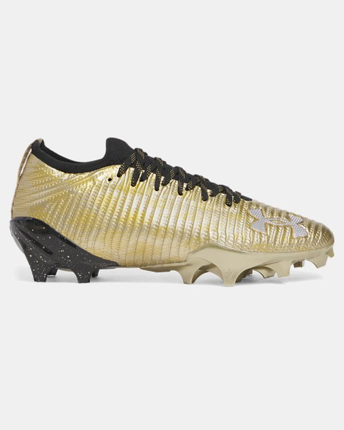 Vist Large View of Product Image Which is New Under Armour Blur Pro Adult Golden Child Football Cleats Gold/Black Size 11.5