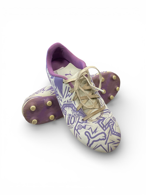 Vist Large View of Product Image Which is Used Puma Soccer Cleats Purple Senior 5