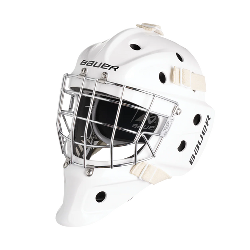 Vist Large View of Product Image Which is New BAUER 930 GOAL MASK WHT YTH