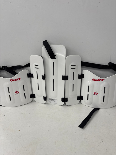 Vist Large View of Product Image Which is Used Gait CANADA Lacrosse Rib Pads White LG