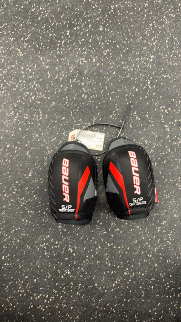 Vist Large View of Product Image Which is Used Bauer LIL SPORT Youth Elbow Pads SM