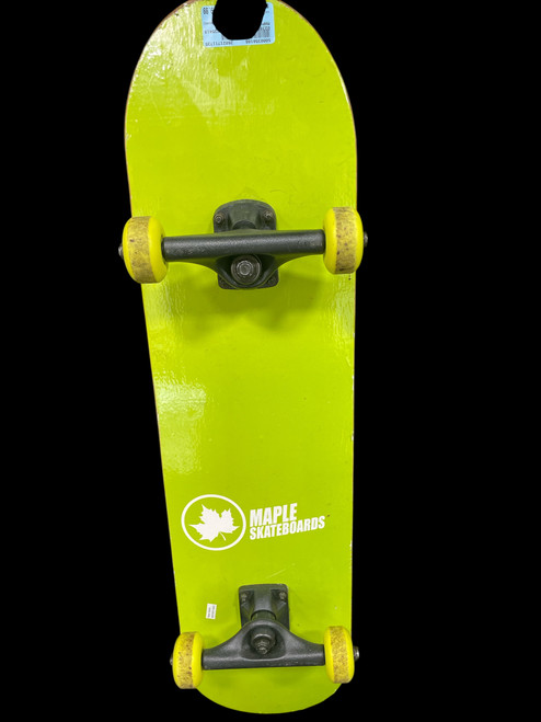 Vist Large View of Product Image Which is Used MAPLE SKATEBOARD Complete Skateboard Neon Green 8"