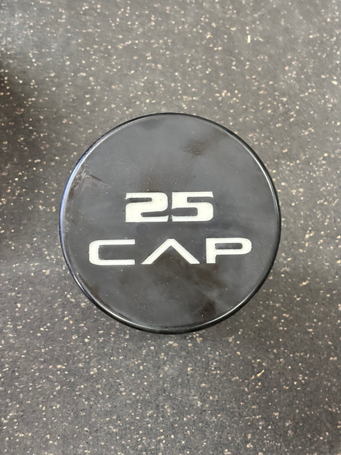 Vist Large View of Product Image Which is Used Cap COMMERCIAL URETHANE Hex Dumbbell (Each) 25 lb