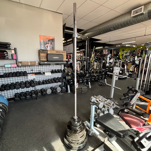 Vist Large View of Product Image Which is Used Cap RUBBER COATED GRIP PLATE Olympic Weight Set 280 lb