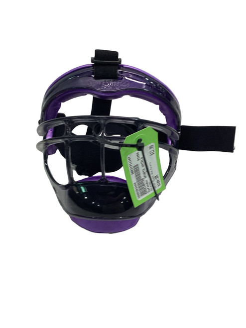 Vist Large View of Product Image Which is Used Defender SPORTS SHIELD BB/SB Fielders Mask Black And Purple SM