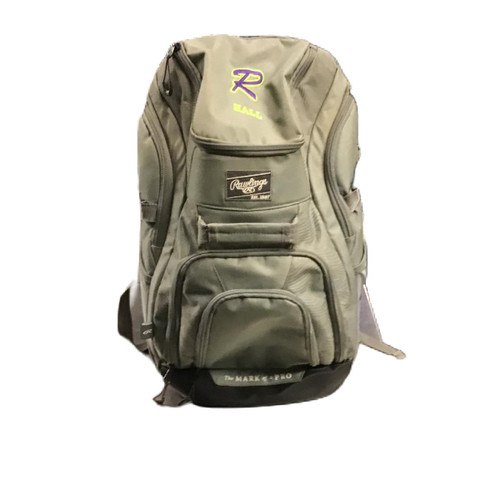 Vist Large View of Product Image Which is Used Rawlings Journey Players Backpack Grey