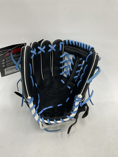 Vist Large View of Product Image Which is Used Wilson A950 BB/SB Glove LH Throw Black 11 3/4"