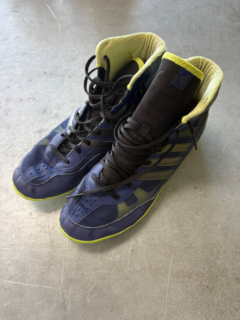 Vist Large View of Product Image Which is Used Adidas Wrestling Shoes Navy Blue Senior 10