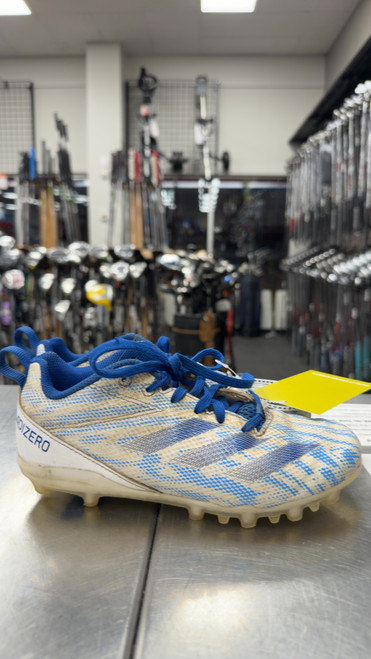 Vist Large View of Product Image Which is Used Adidas ADIZERO Jr FB Cleats Royal Blue Junior 02