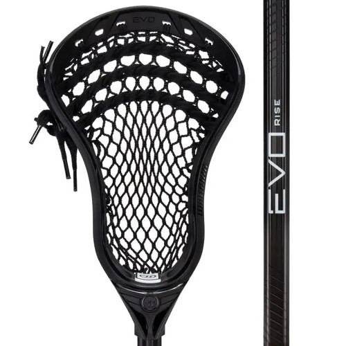 Vist Large View of Product Image Which is New EVO Rise Lacrosse Stick Complete BLK