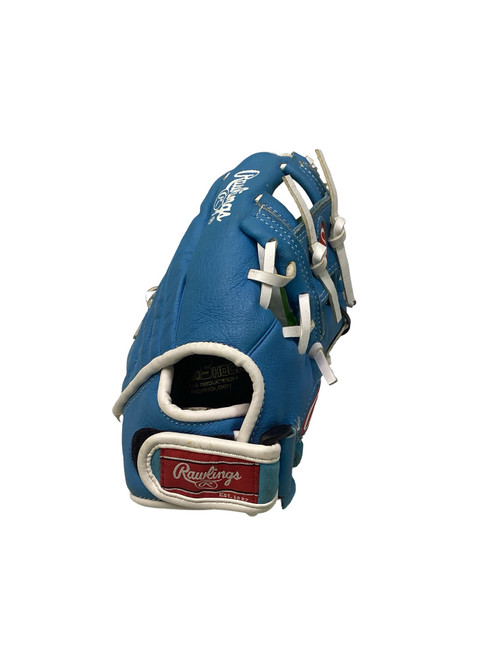Vist Large View of Product Image Which is Used Rawlings HIGHLIGHT BB/SB Glove RH Throw Carolina Blue 10 1/2"