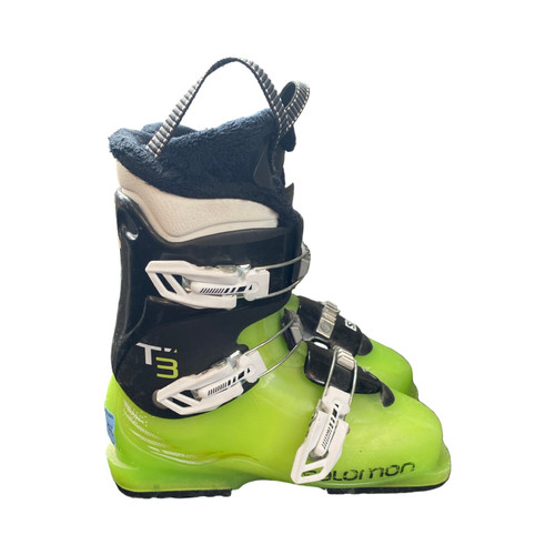 Vist Large View of Product Image Which is Used Salomon T3 Boys DH Ski Boot Green 245 MP - M06.5 - W07.5