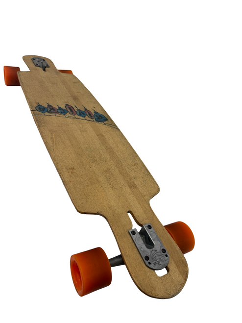 Vist Large View of Product Image Which is Used RIVIERA KUNG FU KITTY Longboard 41.5" Complete Skateboard w/ Paris Drop Thru Trucks