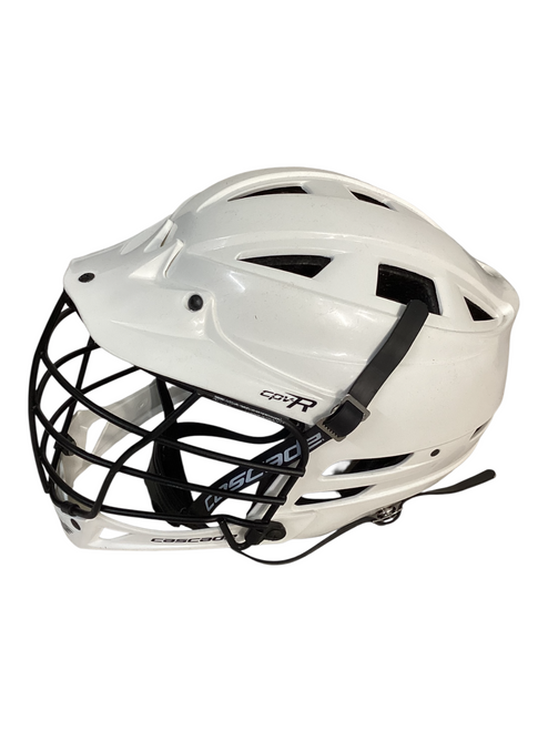 Vist Large View of Product Image Which is Used Cascade CPV R Lacrosse Helmet White