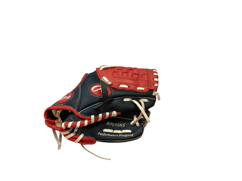 Vist Large View of Product Image Which is Used Rawlings WPL95NS BB/SB Glove RH Throw Red 9 1/2"