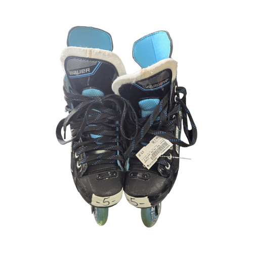 Vist Large View of Product Image Which is Used Bauer RSX INLINE SKATES 5 Roller Hockey Skates Black Junior 05