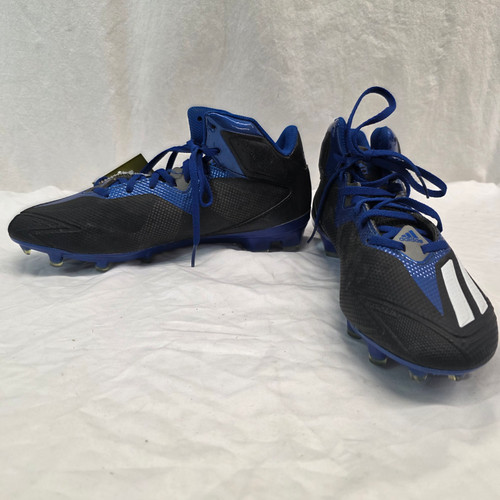 Vist Large View of Product Image Which is Used Adidas Adult FB Cleats Black And Royal Blue Senior 10