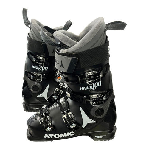 Vist Large View of Product Image Which is Used Atomic HAWX 100 ULTRA Mens DH Ski Boot Black 255 MP - M07.5 - W08.5