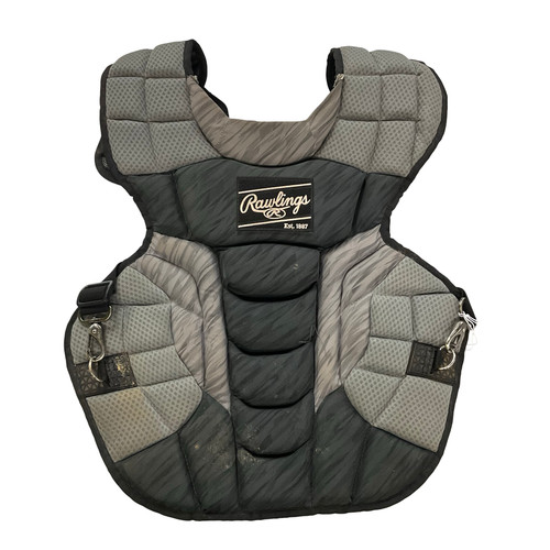 Vist Large View of Product Image Which is Used Rawlings CHEST PROTECTOR Catchers Chest Protector Grey Adult