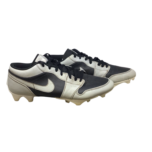 Vist Large View of Product Image Which is Used Nike JORDAN 1 LOW TD SHADOW 2.0 Adult FB Cleats Black And Silver Senior 13