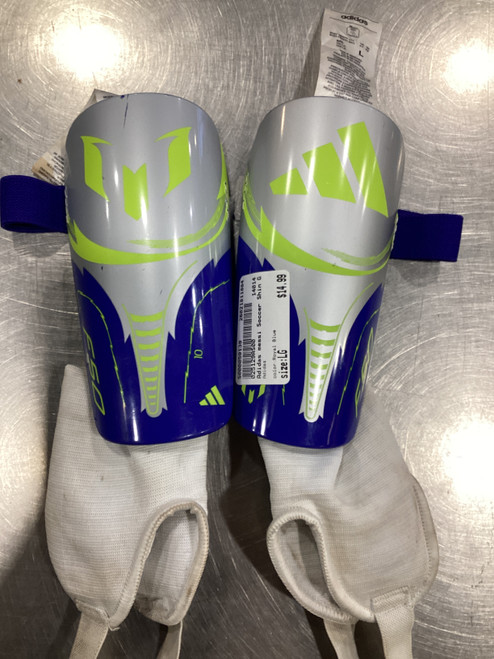 Vist Large View of Product Image Which is Used Adidas Soccer Shin Guards Junior Royal Blue LG