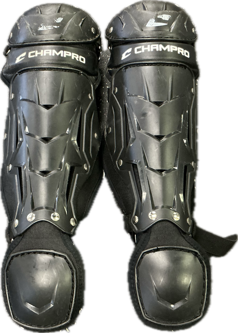 Vist Large View of Product Image Which is Used Champro CG112B Catchers Leg Guards Black Junior